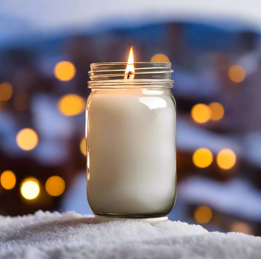 Windy City Fireside 16oz White Beeswax Candle