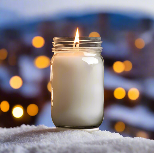 Windy City Fireside 16oz White Beeswax Candle