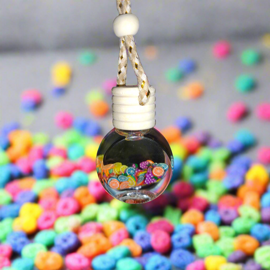 Loop-A-Licious Cereal Snow Globe Car Diffuser (Inspired By Fruit Loops)