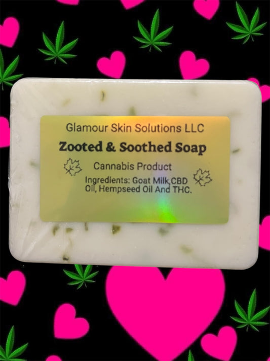 Zooted & Soothed Soap Bar (Infused With Authentic THC & CBD Oil )